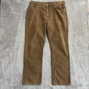Polo by Ralph Lauren Pants‎ Mens 38x32 Brown Corduroy Straight Cotton Casual